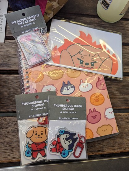 Skzoo notebook, sticker & keychain by jiniretdraws